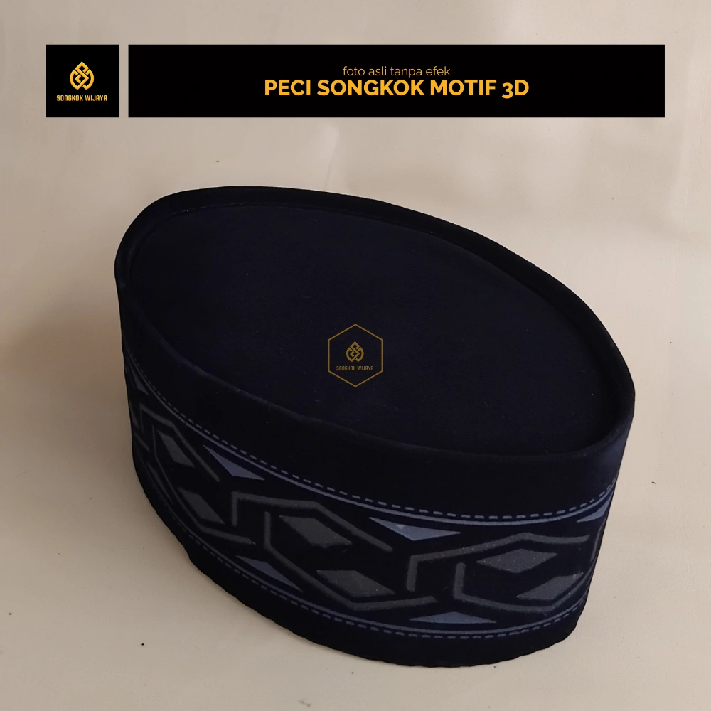 Peci Songkok Motif 3D