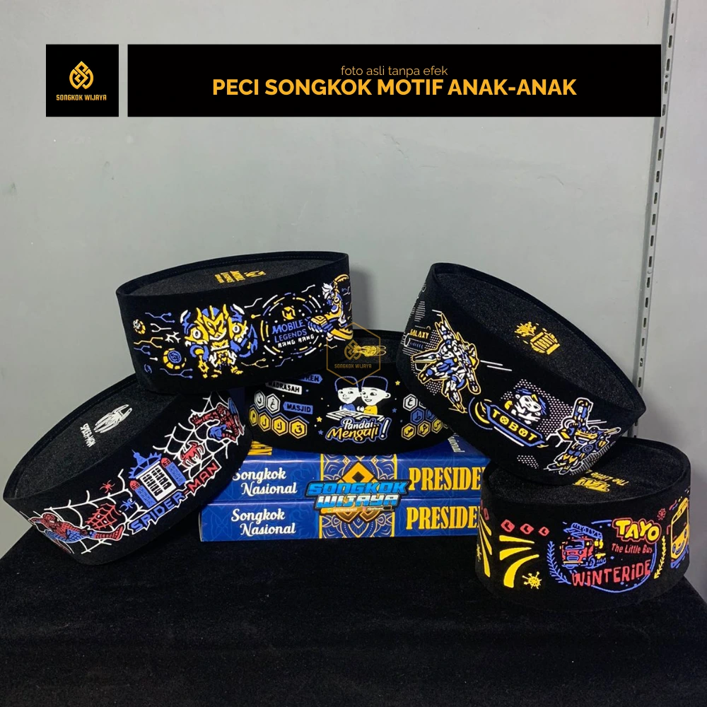 Peci Songkok Motif Anak
